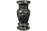 Fossil Orthoceras Stoneware Vase - Morocco #122444-2